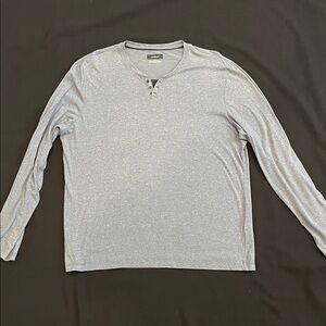 Alfani Light Gray Long Sleeve Henley